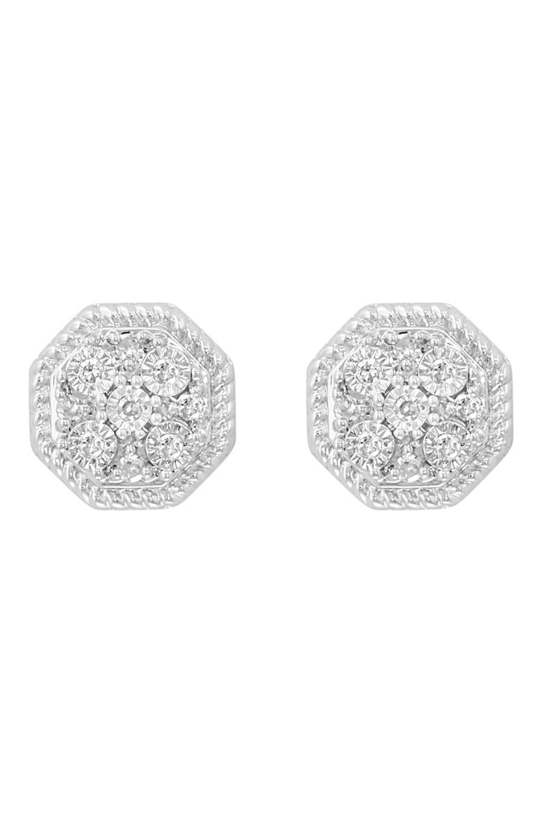 Diamond Earrings, Alternate, color, SILVER/ DIAMOND
