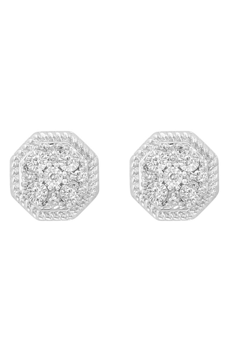EFFY Diamond Earrings, Alternate, color, Silver/ Diamond