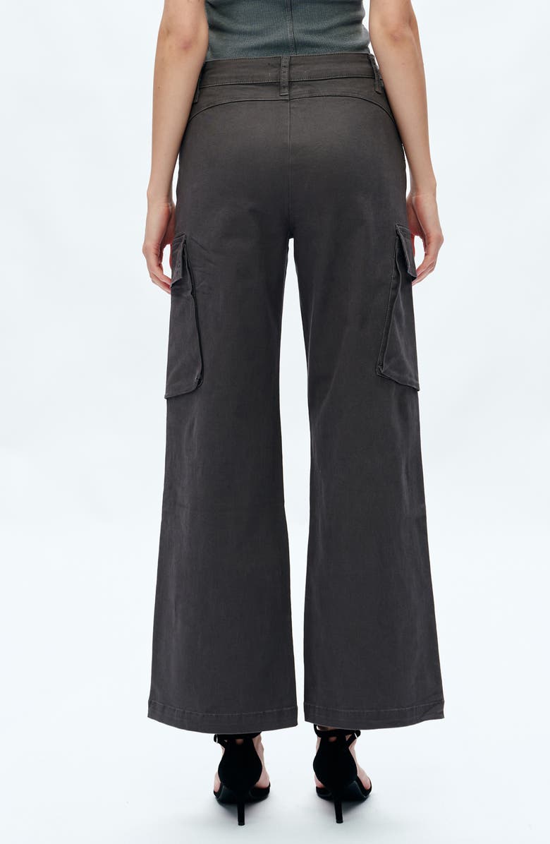 Bayeas Fann High Waist Wide Leg Cargo Jeans, Alternate, color, Gray