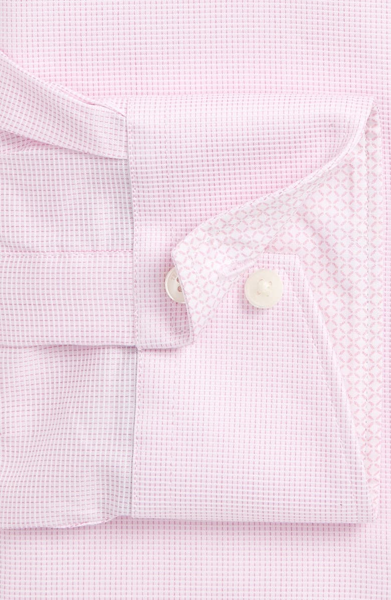 Ted Baker London Blinkie Trim Fit Solid Dress Shirt, Alternate, color, Pink