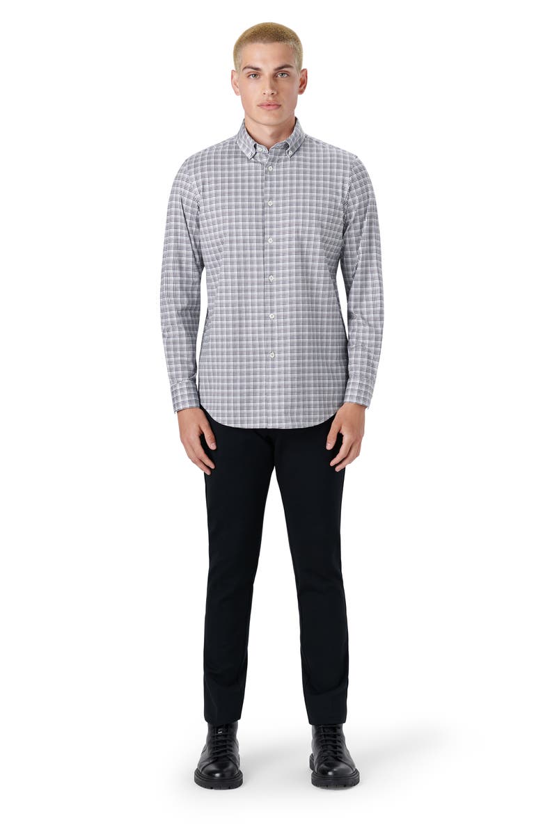 Bugatchi OoohCotton<sup>®</sup> Plaid Button-Down Shirt, Alternate, color, 