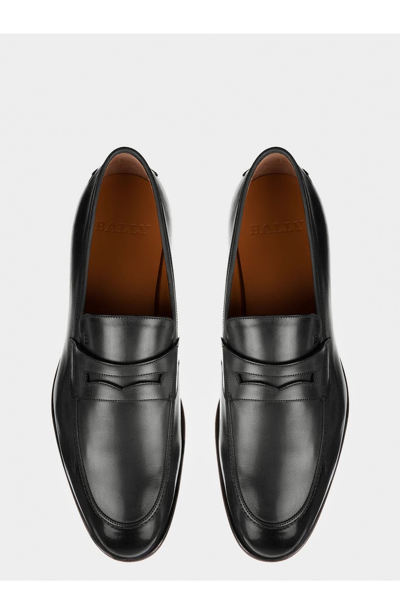 Bally Webb Men's Calf Leather Penny Loafer, Main, color, Black