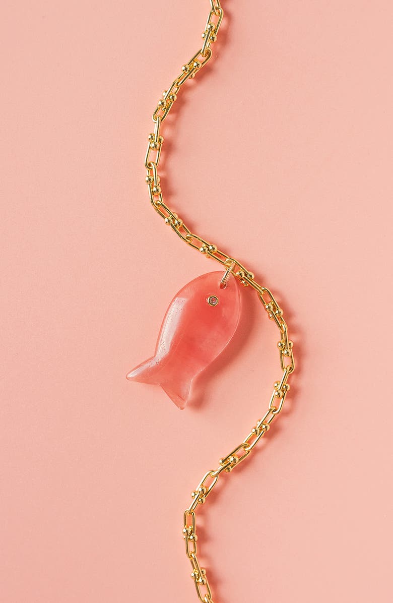 MacRae & Co. Pisces Pendant Necklace, Alternate, color, Pink/ Gold