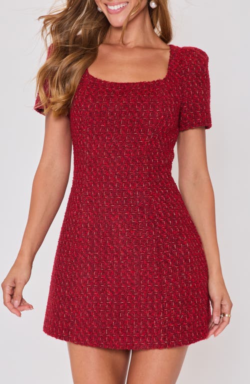 Vici Collection Blair Tweed Minidress In Red