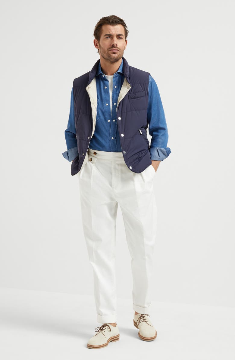 Brunello Cucinelli Nylon down vest, Alternate, color, 