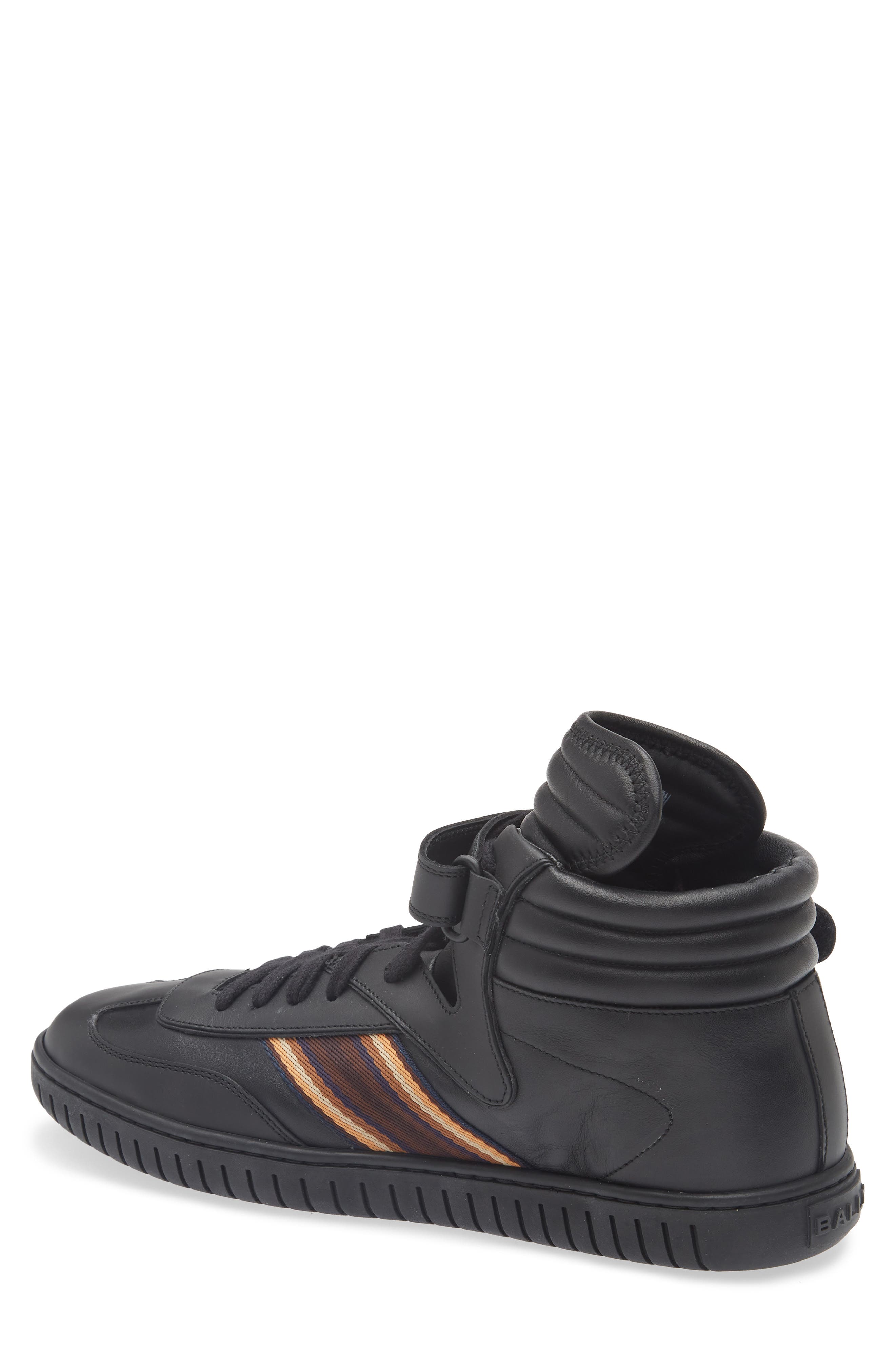 Parrel High Top Sneaker, Alternate, color, BLACK