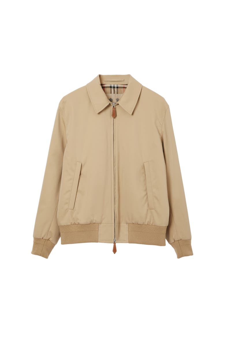 Gabardine Harrington Jacket, Alternate, color, Honey