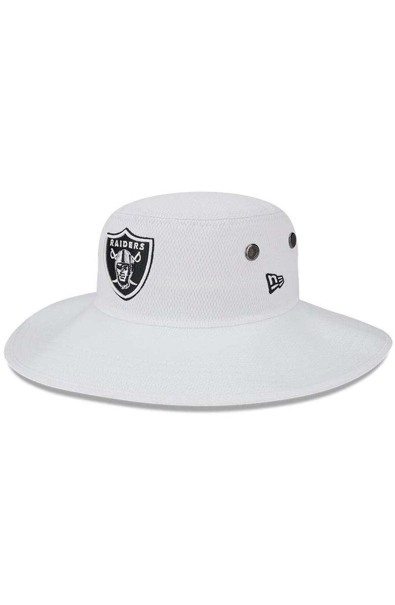 New Era Men's New Era White Las Vegas Raiders 2023 NFL Training Camp Panama Bucket Hat, Main, color, White
