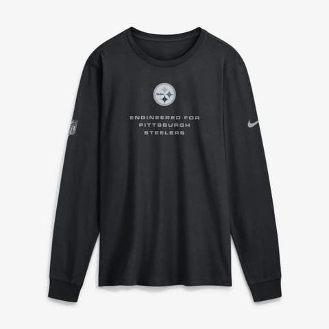 Men's Nike Black Pittsburgh Steelers Sideline Bold Arch Star Dri-FIT Long Sleeve T-Shirt