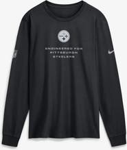 Nike Men's Nike Black Pittsburgh Steelers Sideline Bold Arch Star Dri-FIT Long Sleeve T-Shirt