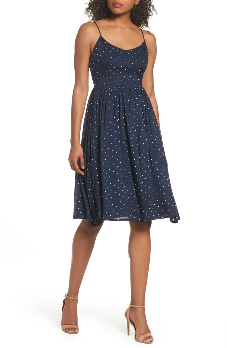 BB Dakota by Steve Madden BB Dakota Sloane Polka Dot Dress, Main, color,