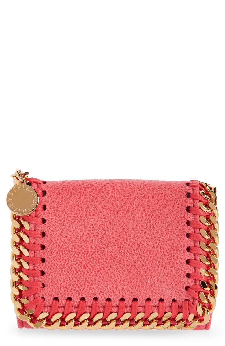 Stella McCartney Small Falabella Faux Leather Wallet, Main, color, 