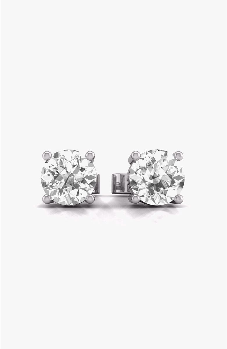 SEREIA OFFICIAL 14k Gold Stud Lab Diamond 8 Carats Earrings, Main, color, White Gold