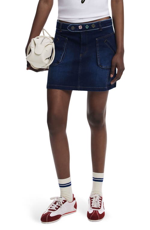 Desigual Denim Miniskirt In Blue