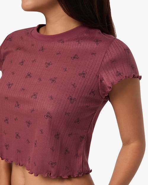 Weworewhat Boxy Baby Tee In Rouge/dk Navy