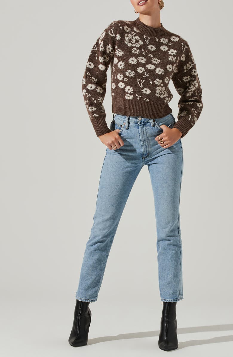 ASTR the Label Saira Floral Sweater, Alternate, color, 