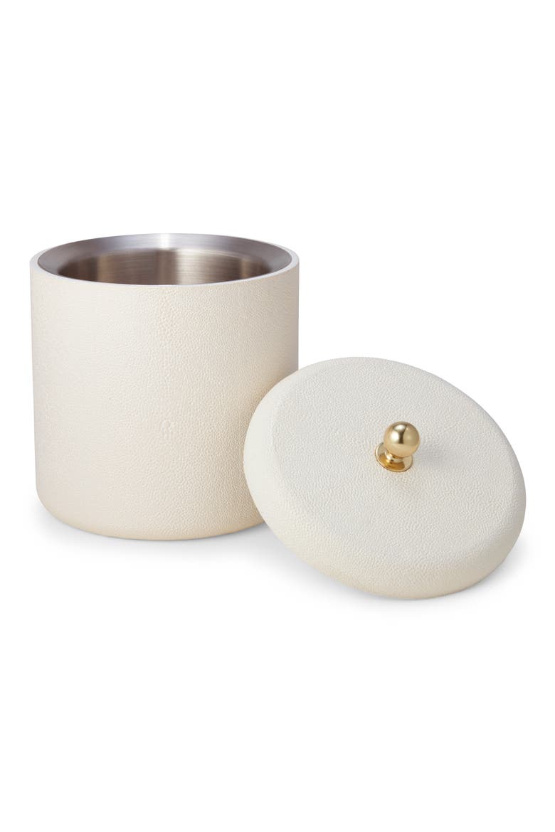 Shagreen Ice Bucket, Alternate, color, CREAM