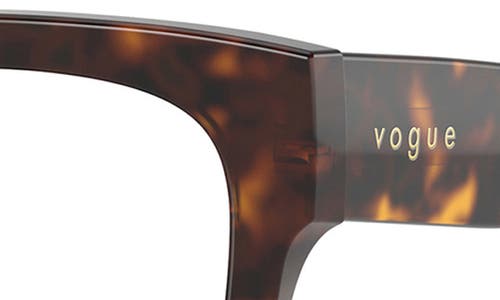 Vogue 49mm Square Optical Glasses In Dark Havana