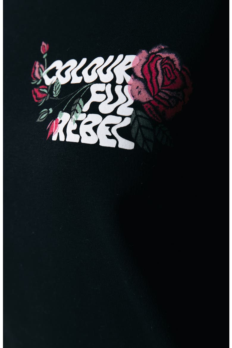 Flower Logo Wave Relaxed Sweat, Alternate, color, Black