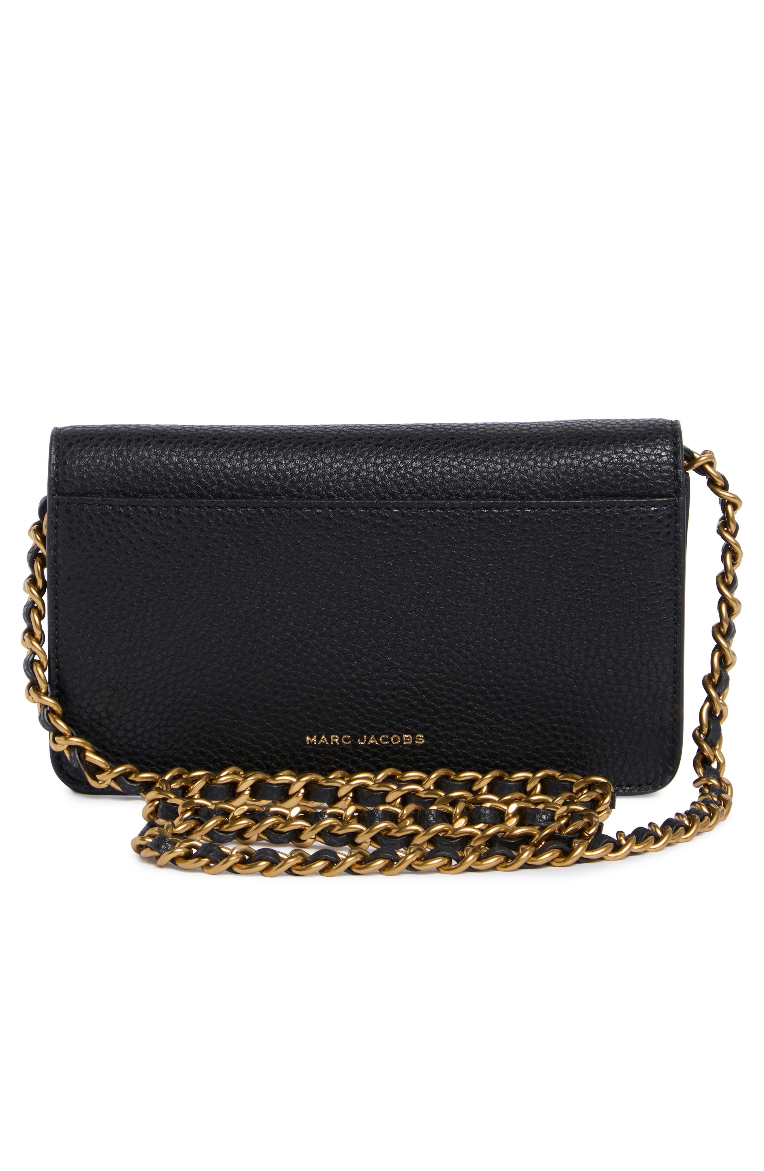 Plaza Mini Leather Crossbody Bag, Alternate, color, BLACK