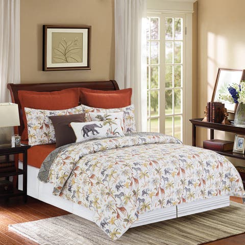 Nico Safari Cotton Quilt Set - Reversible and Machine Washable