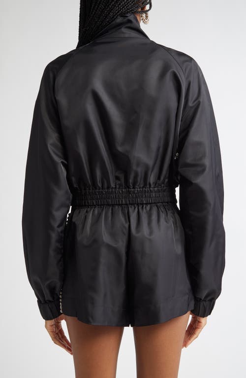 Area Crystal Trim Track Jacket In Black