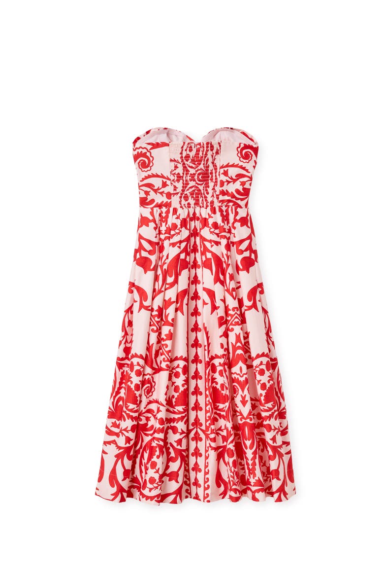 Ingrid Printed Midi Dress, Alternate, color, Poppy