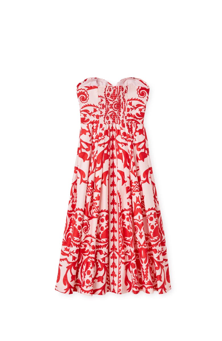 Cartolina Ingrid Printed Midi Dress, Alternate, color, Poppy
