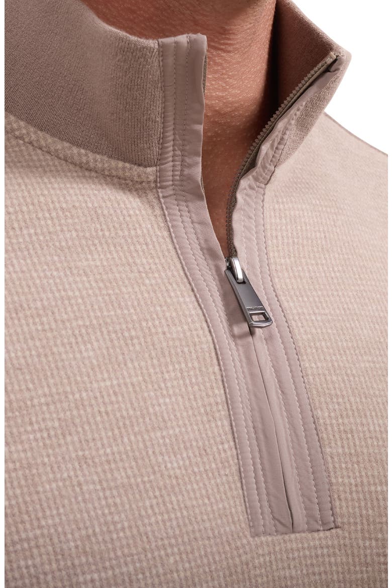 Quarter Zip Knit Pullover, Alternate, color, WALNUT