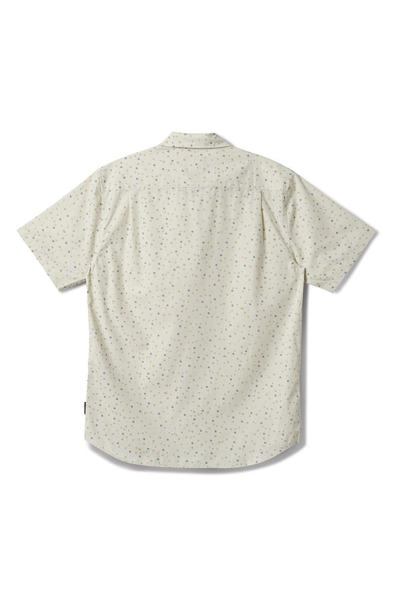 Quiksilver Freedom Mini Classic Short Sleeve Button-Up Shirt, Alternate, color, Silver Birch