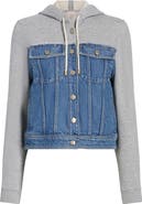 Cinq à Sept Sutton Denim Mixed Media Jacket