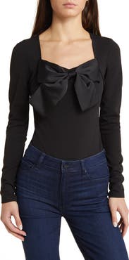 NIKKI LUND Dolly Tie Neck Bodysuit