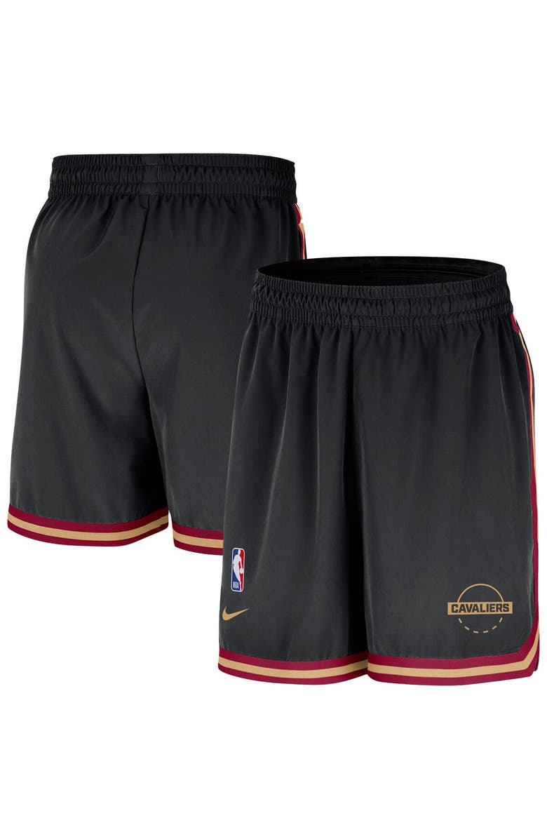 Nike Men's Nike Black Cleveland Cavaliers Authentic Practice DNA Woven Performance Shorts, Main, color, Black
