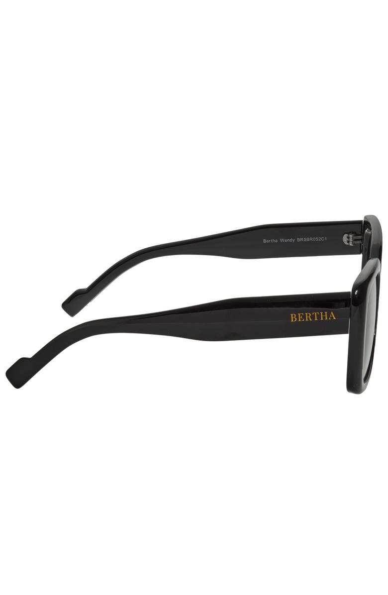 BERTHA Wendy Polarized Sunglasses, Alternate, color, Black/Black