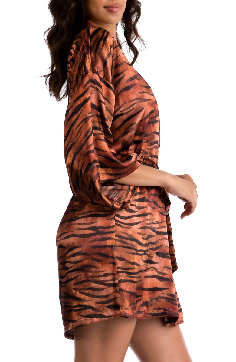 Midnight Bakery Tiger Print Satin Wrap, Alternate, color,