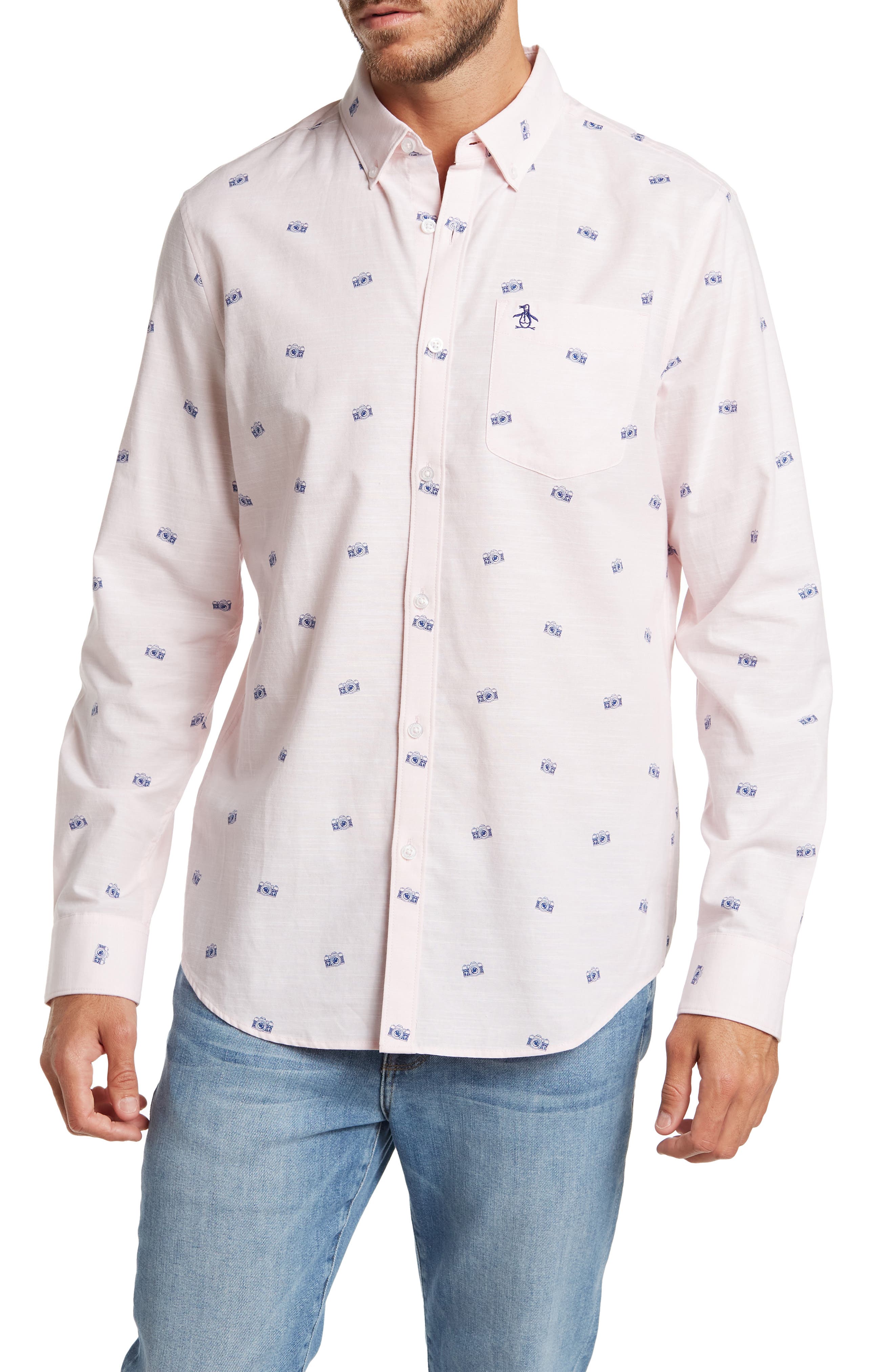 Original Penguin Camera Print Woven Shirt