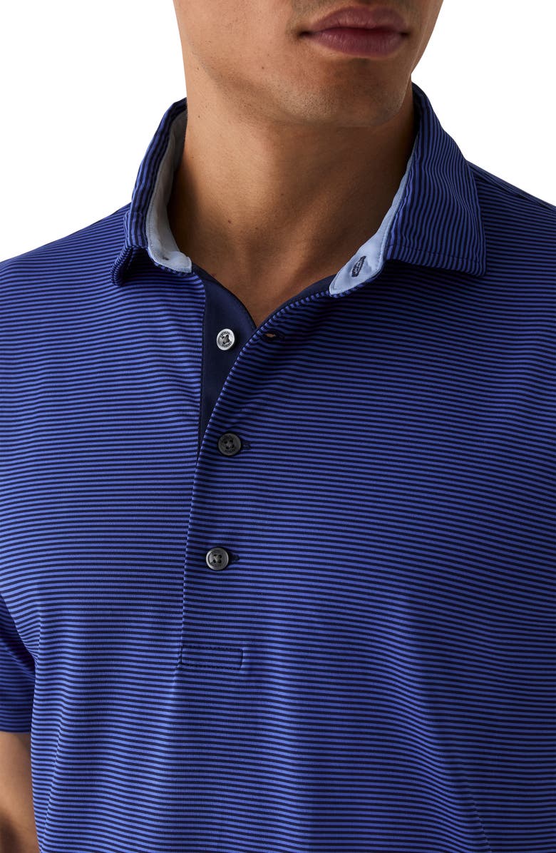 Greyson Saranac Stripe Golf Polo, Alternate, color, Dart/ Maltese Blue