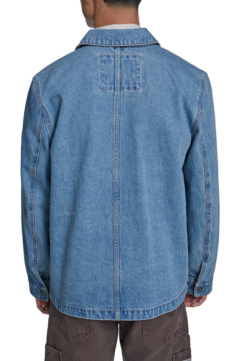 Cotton Denim Chore Coat, Alternate, color, LIGHT WASH DENIM