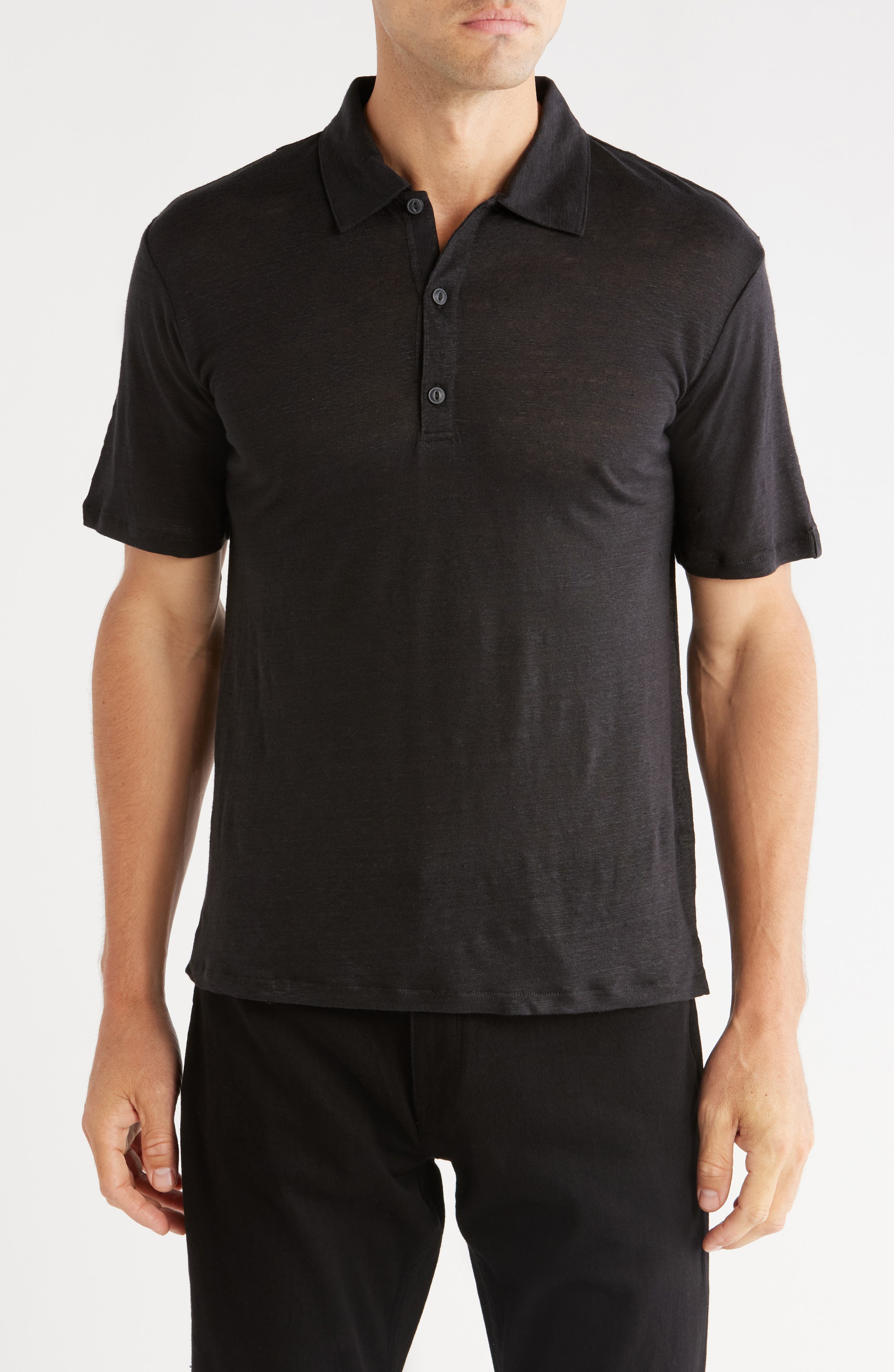 rag & bone Classic Fit Solid Slub Jersey Polo