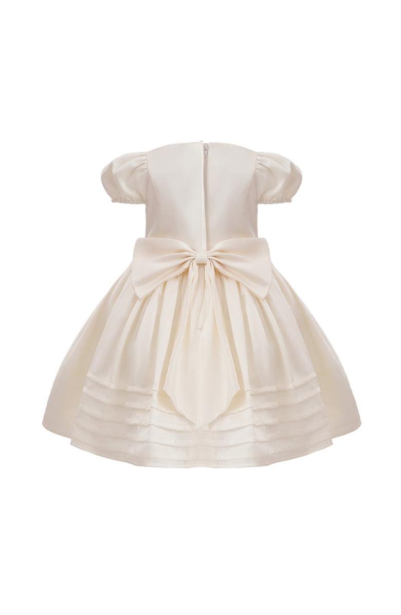Tulleen Embroidered Pleated Dress, Alternate, color, Ivory