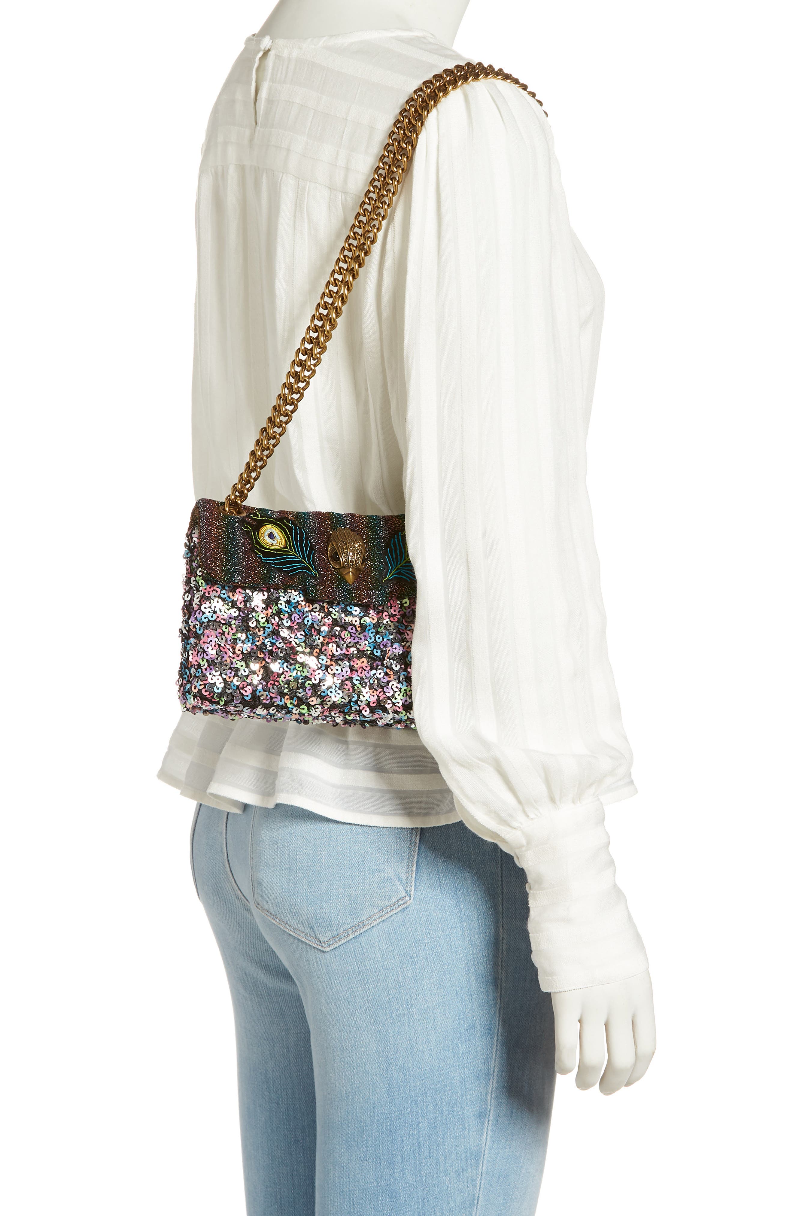 Kurt Geiger London Mini Kensington Sequin Crossbody Bag, Alternate, color, 