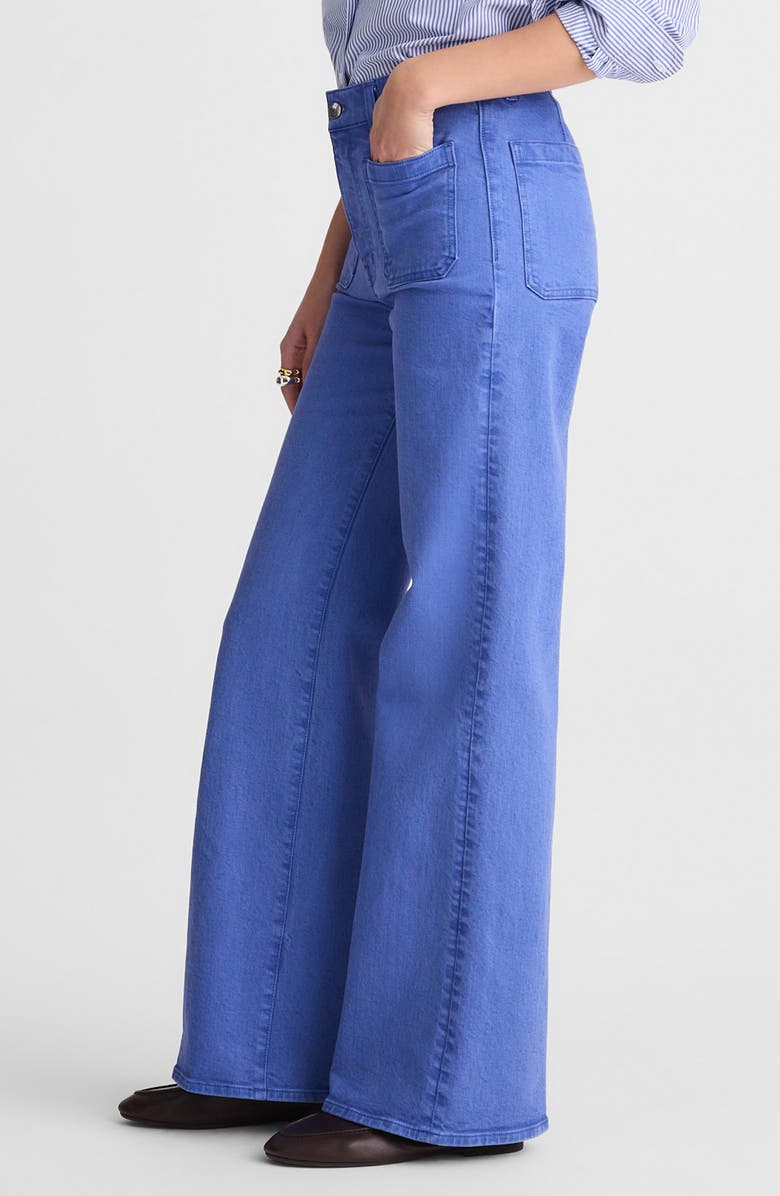 Madewell The Emmy Patch Pocket Wide Leg Pants, Alternate, color, French Blue