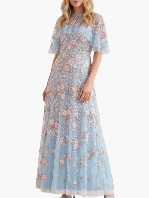 Eden Rose Cape Ankle Gown