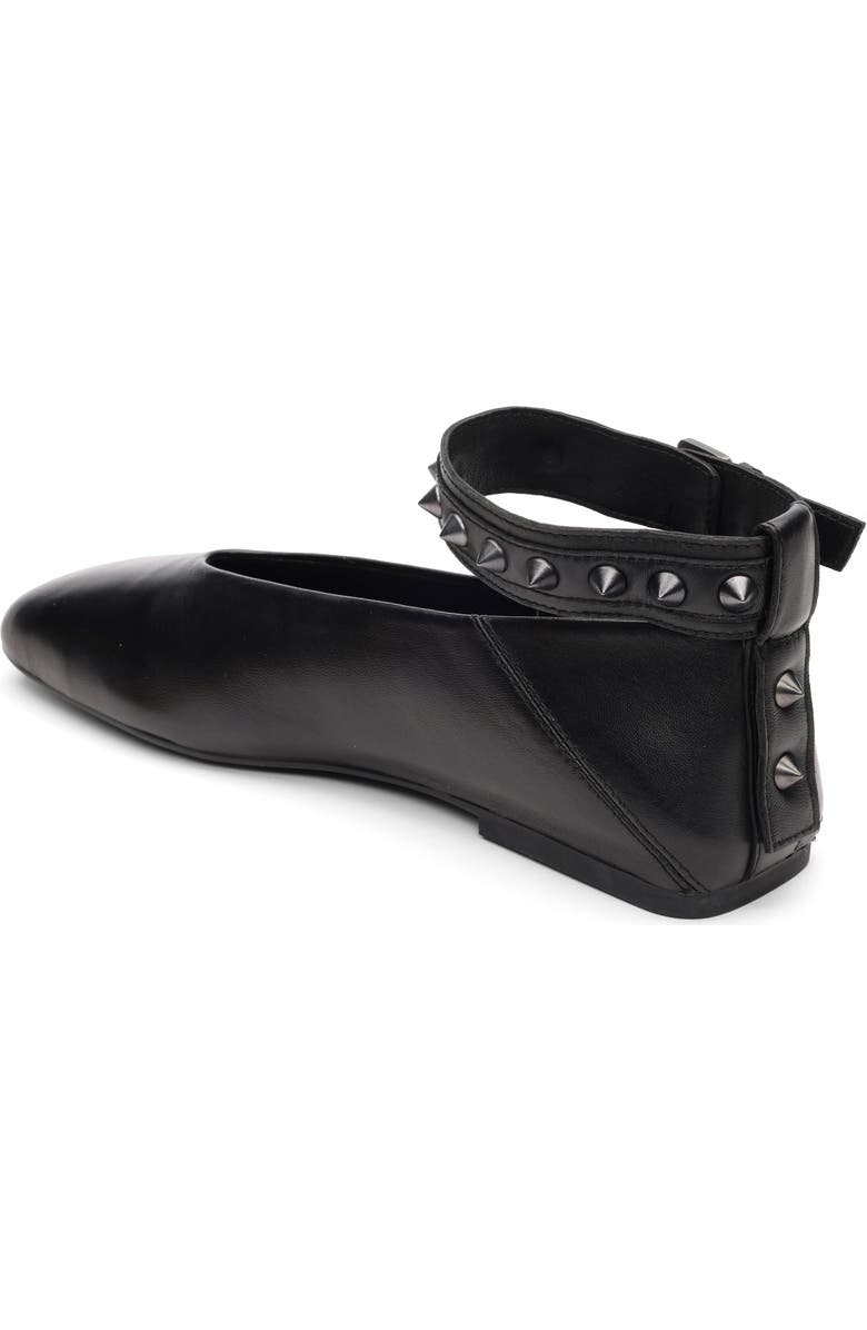 Ash Best Studded Ankle Strap Flat, Alternate, color, Black