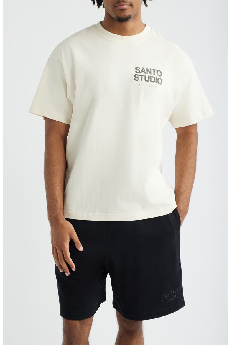 Fear Eats Cotton T-Shirt, Main, color, CREAM