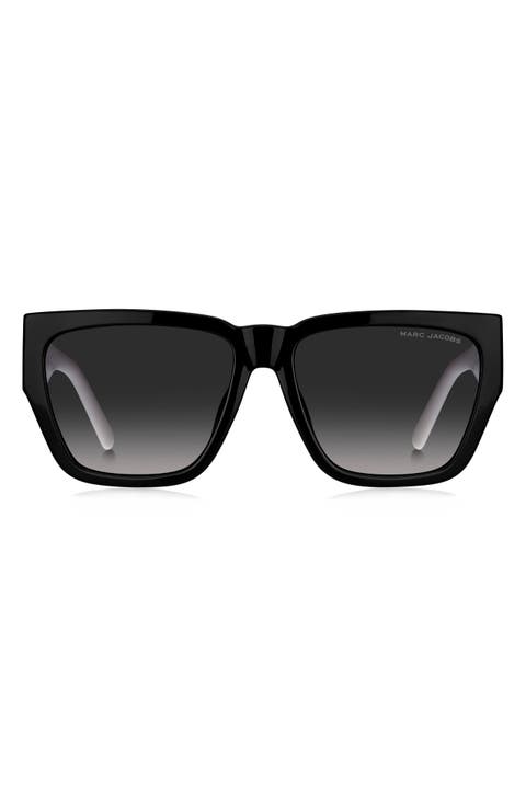 57mm Gradient Square Sunglasses