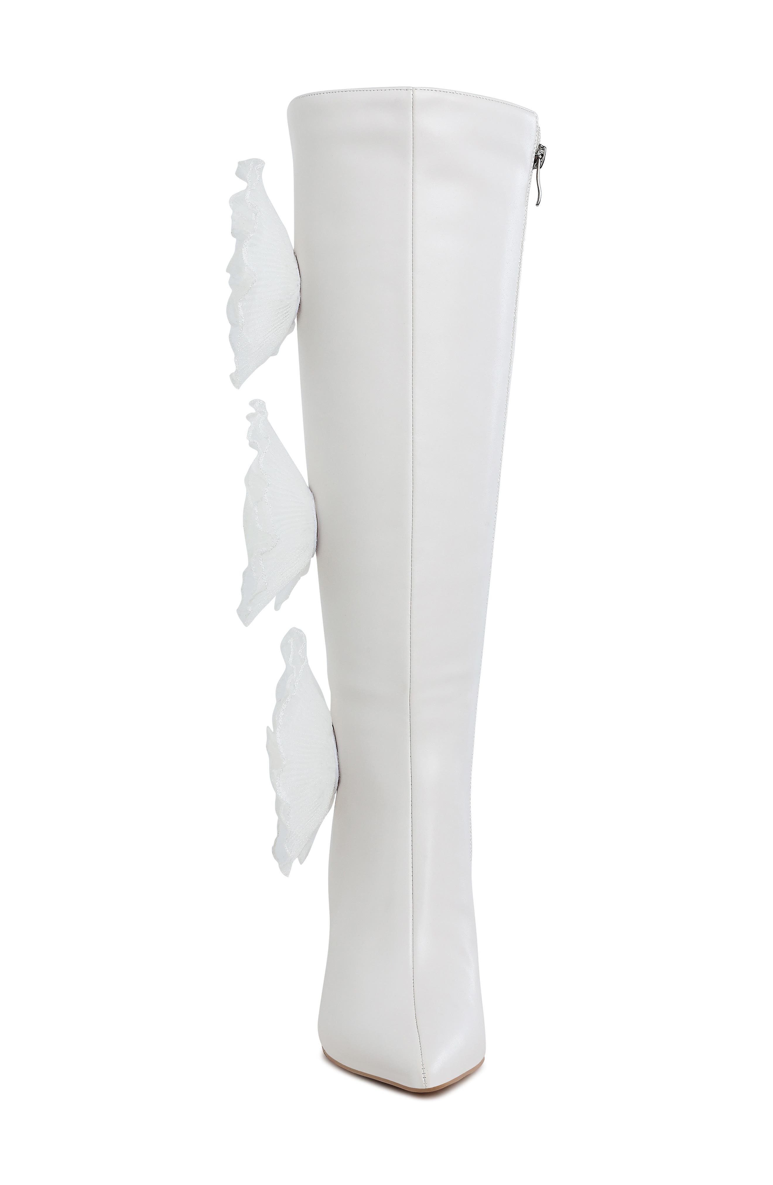 LONDON RAG Chinkara Rose Detail Tall Boot, Alternate, color, White