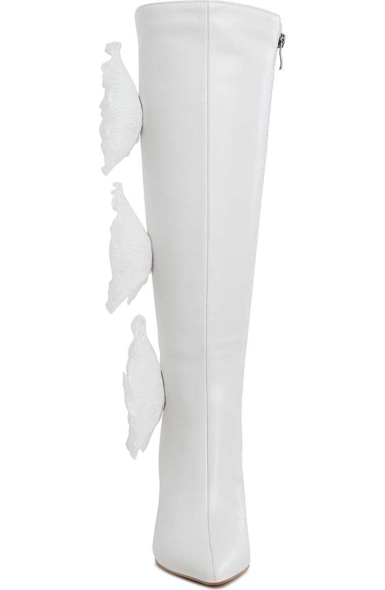 LONDON RAG Chinkara Rose Detail Tall Boot, Alternate, color, White