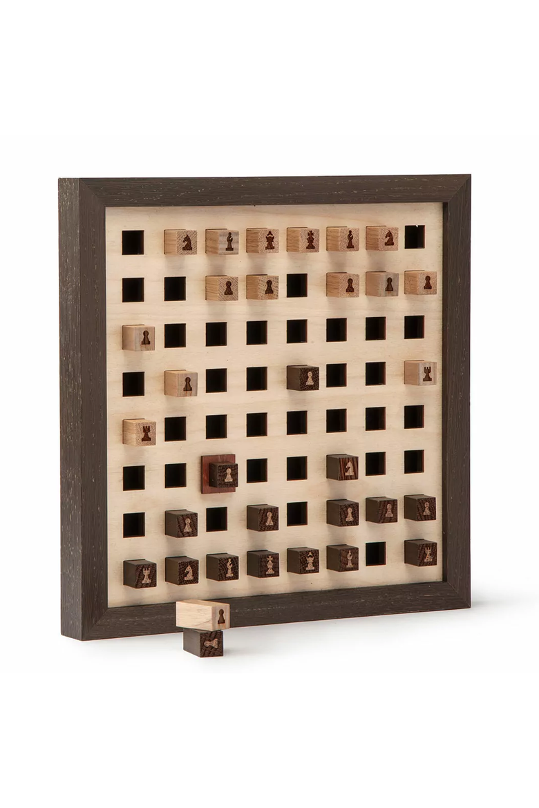 Wall Chess Game by Woodtech, Alternate, color, Brown / Beige