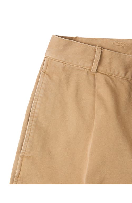Fortela Jillian Canvas Cotton Shorts In Brown